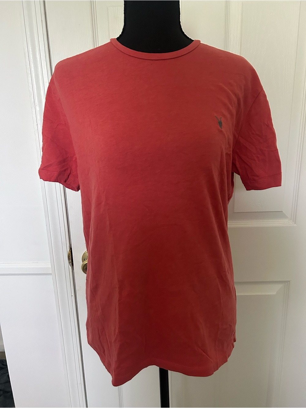 All Saints Men's Short Sleeve Crewneck T-Shirt in Coral
